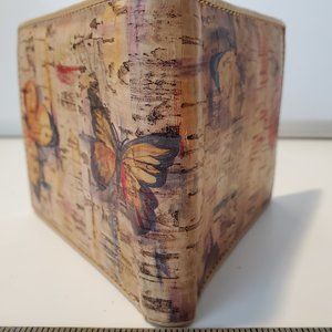 Leather and Plastic Butterfly Wallet